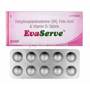 Evaserve, Dehydroepiandrosterone/ Folic Acid/ Vitamin D3