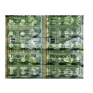 Hopace 10 , Ramipril 10mg, Tablet, Sheet information