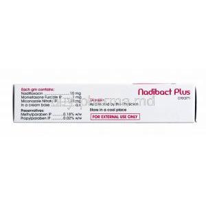 Nadibact Plus Cream, Miconazole, Mometasone and Nadifloxacin composition