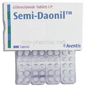 Semi Daonil, Generic  Glyburide, Glibenclamide 2.5 mg Tablet (Otsira Genetica)