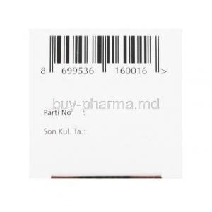 Lansor, Lansoprazole 30mg box bottom