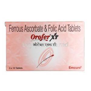 Orofer XT, Ferrous Ascorbate/ Folic Acid