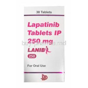 Lanib, Lapatinib 250mg box front