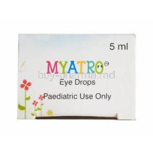 Myatro Eye Drop, Atropine 0.01% box top