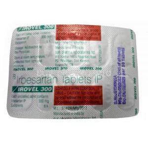 Irovel 300, Irbesartan 300mg, Sun Pharma, Blisterpack information