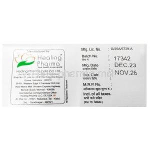 Momenta 10, Memantine 10mg, Healing Pharma India Pvt Ltd, Box information