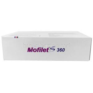 Mofilet-S, Mycophenolate mofetil 360 mg, Emcure Pharma, Box bottom view