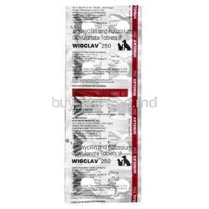 Wigclav 250 for pet,Amoxycillin 200 mg / Clavulanic Acid 50 mg, Finecure Pharma, Sheet information