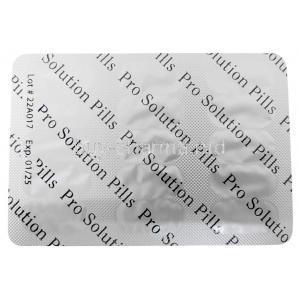 Prosolution, 60 tablets,Leading Edge Health, Blisterpack back view