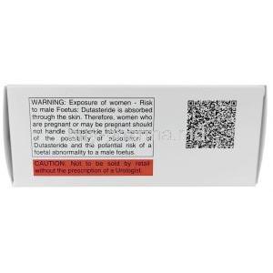 Veltride, Dutasteride 0.5mg, Intas Pharmaceuticals Ltd, Box information, Warning