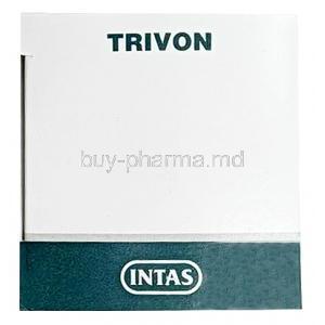Trivon, Tranylcypromine 10mg, Intas Pharmaceuticals Ltd, Box side view