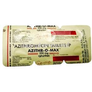 Azithro Max, Azithromycin 250mg, HAB Pharma, Blisterpack information
