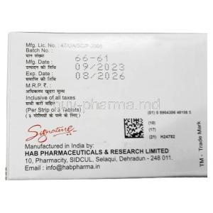 Azithro Max, Azithromycin 500mg, HAB Pharma, Box information