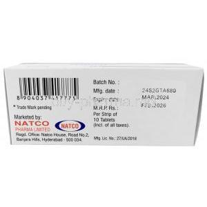 Dapnat 5, Dapagliflozin 5mg, Natco Pharma, Box information, Mfg date, Exp date