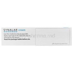 Synalar cream, Fluocinolone 0.025%, Cream 30g, Bioglan AB, Box information, Users guidance