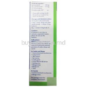 Hitek Injection, Ivermectin 10mg, Injection for pet 10mL, Vibac Animal Health, Box information, Ingredients