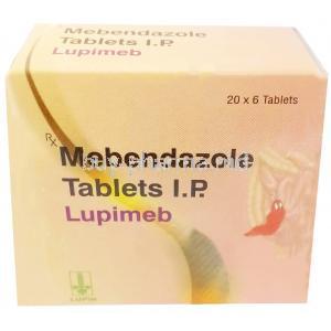 Lupimeb, Mebendazole 100mg,Lupin Box front view