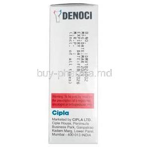 Denoci Injection, Denosumab 120mg, Injection vial 1.7mL, Cipla, Box information