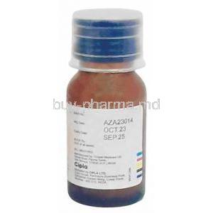 Azee Liquid, Azithromycin 100 mg per 5 mL, Oral Suspension 15mL, Cipla, Bottle information