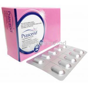 Prascend, Pergolide Mesylate 1 mg, 60tablets, Boehringer Ingelheim, Box, Blisterpack