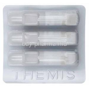 E Mal Injection, Arteether (Artemether) 150 mg, ampoule 2 mL X 3pcs, Themis Medicare, Sheet front view