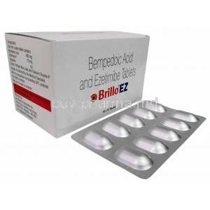 Brillo EZ, Bempedoic acid 180mg/ Ezetimibe 10mg, Sun Pharmaceutical Industries Ltd, Box, Blisterpack