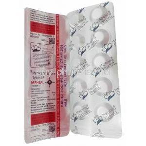 Mpheal, Methylprednisolone 8 mg,Healing Pharma India Pvt Ltd, Blisterpack, front and back view