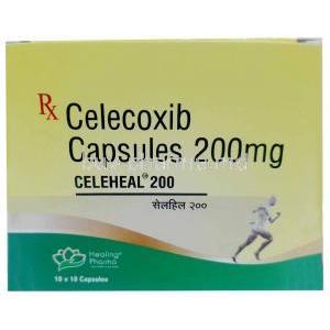 Celeheal, Celecoxib 200mg, Healing Pharma India Pvt Ltd, Box front view