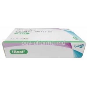 Ibset, Ramosetron 5mcg, Zydus Cadila, Box bottom view