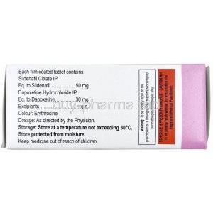 Cenforce LD, Sildenafil 50 mg/ Dapoxetine 30 mg, Centurion, Box information