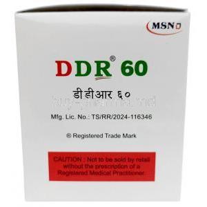 DDR MR, Dexlansoprazole 60mg, Capsule (MR), MSN Laboratories,Box information, Caution