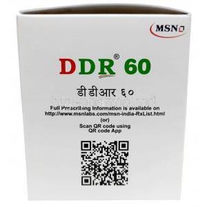 DDR MR, Dexlansoprazole 60mg, Capsule (MR), MSN Laboratories,Box side view