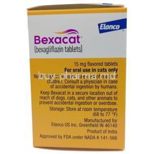 Bexacat, Bexagliflozin 15 mg, Elanco GmbH, Box information, medicine description