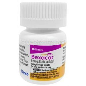 Bexacat, Bexagliflozin 15 mg, Elanco GmbH, Bottle information, Warning