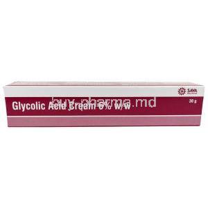 Glycolic acid cream (Sava), Glycolic Acid 6%, Cream 30g, Sava  Healthcare, Box back view