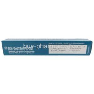 Hydroquinone Cream (Sava), Hydroquinone 4 %, Cream 30 g, Sava  Healthcare, Box information, Mfg date, Exp date