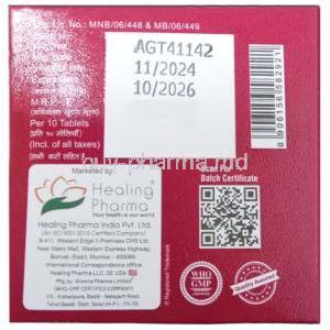 Tamsuheal,Tamsulosin 0.4 mg, MR Tablet, Healing Pharma India Pvt Ltd, Box information