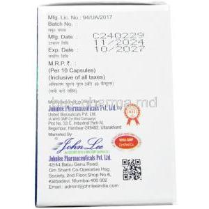 Oselvir, Oseltamivir 75 mg, John Lee, Box information