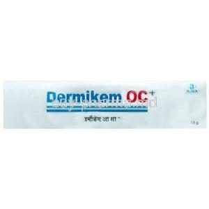 Dermikem OC Cream, Terbinafine 1% w/w / Clobetasol 0.05% w/w / Ofloxacin 0.75% w/w / Ornidazole 2% w/w, Cream 15 g, Alkem, Box front view