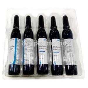 Sam-MB Injection for IV use, Methylene Blue 10 mg per mL, 5 Ampoules, T.Walker's Pharmaceuticals PVT.Ltd, 5 ampoules