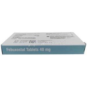 Febuxostat (Sava), Febuxostat 40 mg, Sava Healthcare, Box bottom view-2