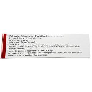Gonal-F Injection, 900 IU Injection, Follitropin 900 IU, Merck, Box information