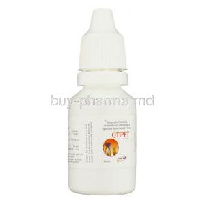 Otipet,  Gentamycin/ Clotrimazole/ Beclomethasone Dipropionate/ Lignocaine  Ear Drop bottle