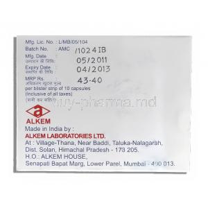 Almox, Generic  Amoxil, Amoxycillin 250 mg alkem manufacturer