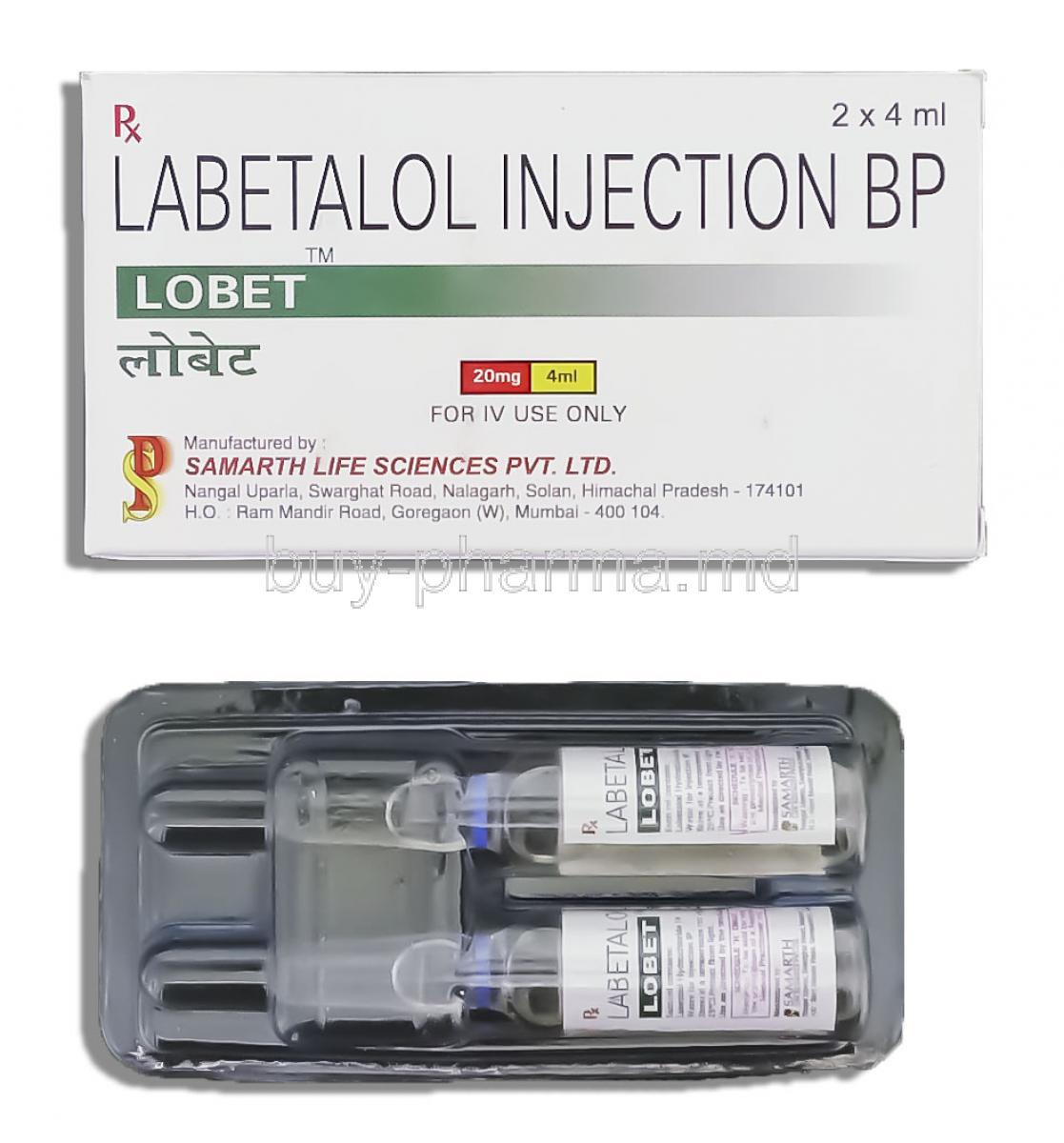 Labetalol injection 10mg/20mg, 5mg