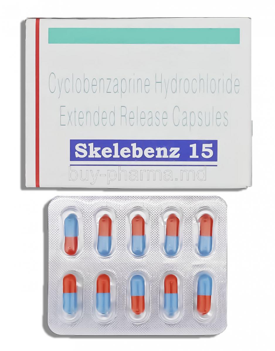 Cyclobenzaprine Hydrochloride Buy Flexeril Muscle Relaxer Online Low Price,  10*10 Tablets