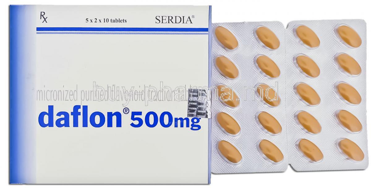 Daflon 500 mg/Daflon 1000 mg Full Prescribing Information, Dosage & Side  Effects
