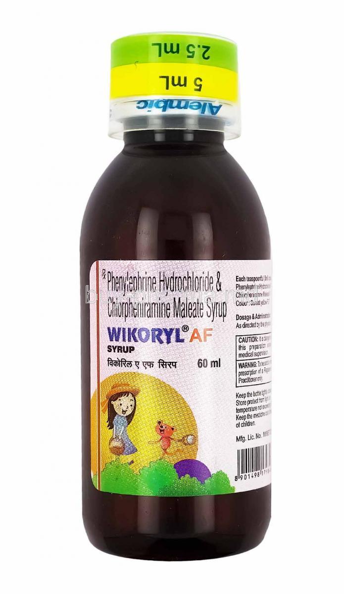 Buy Wikoryl AF Syrup 15Ml 60ml Best Price Online