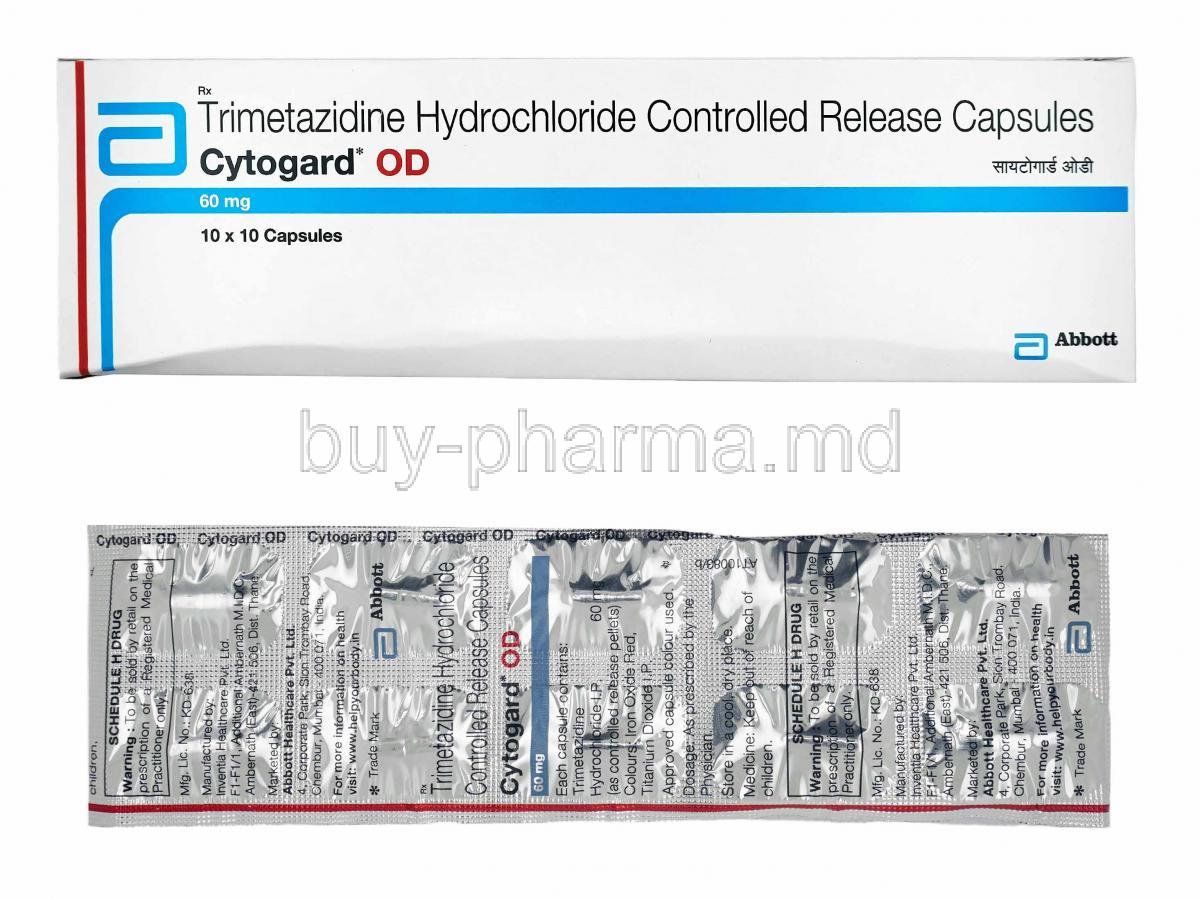 购买曲美他嗪胶囊 Cytogard Od Trimetazidine Online Buy Pharma Md