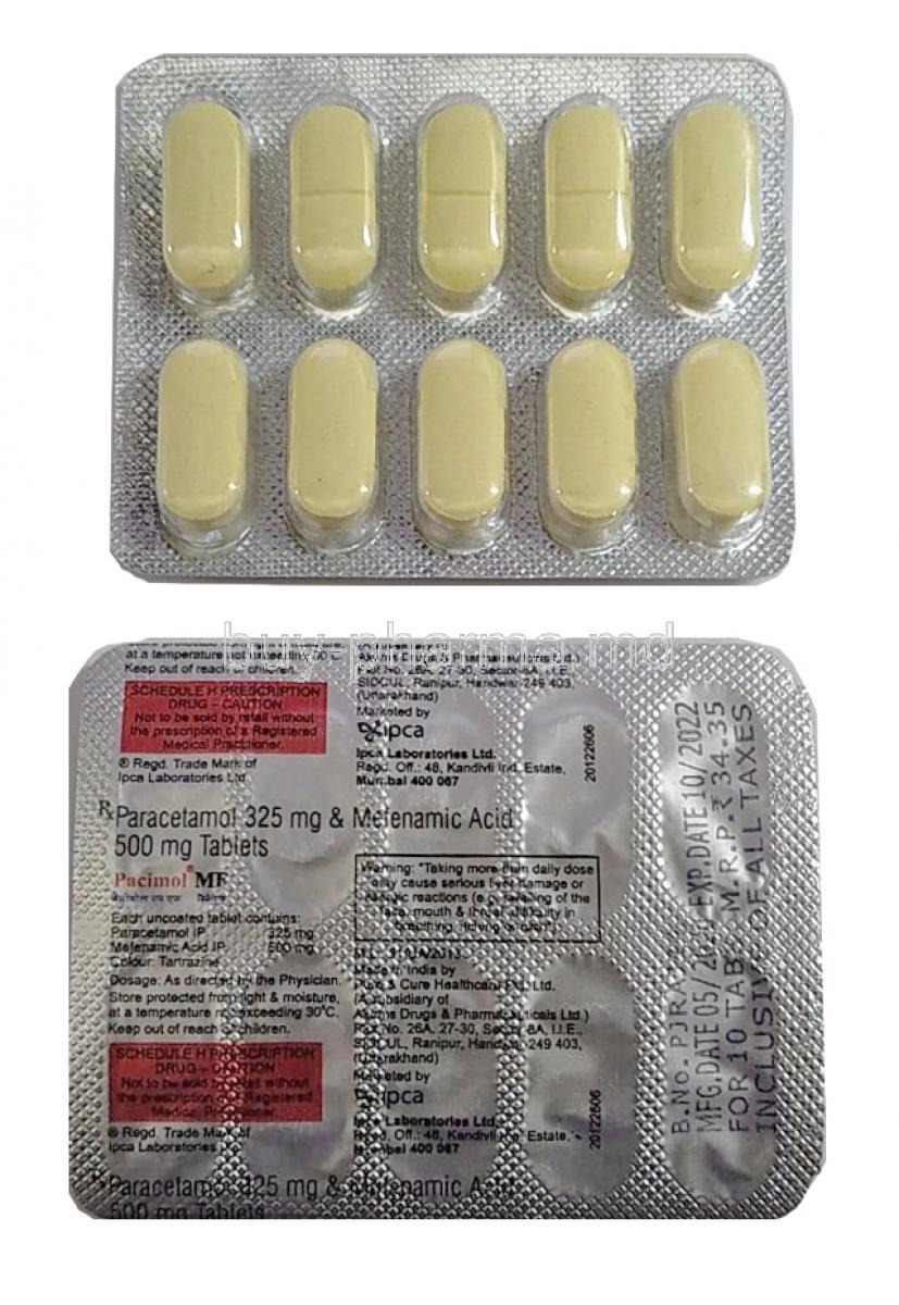 Buy Pacimol Mf Mefenamic Acid Paracetamol Pacimol Mf Online Buy Pharma Md